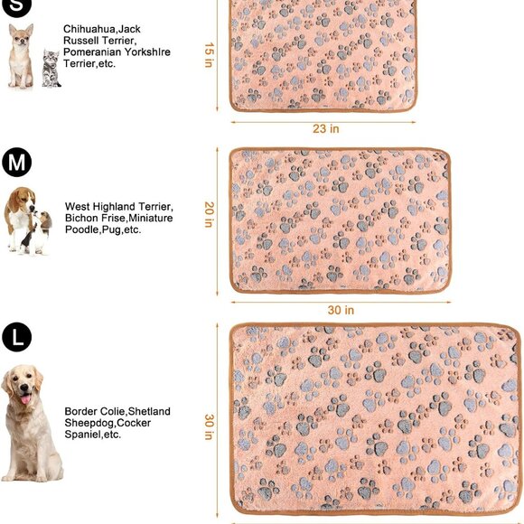 3 Pack Cat and Dog Blanket Soft & Warm Fleece Flannel Sleep Mat, Great P… - Picture 3 of 6